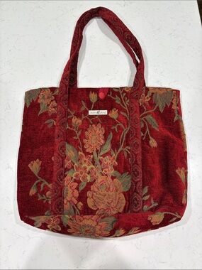 Isabella’s Journey Floral Jacquard Tote Bag with Top Handles